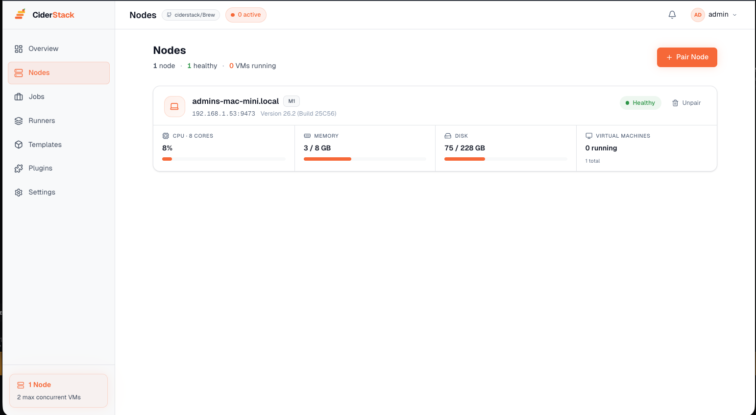 Brew Nodes Dashboard