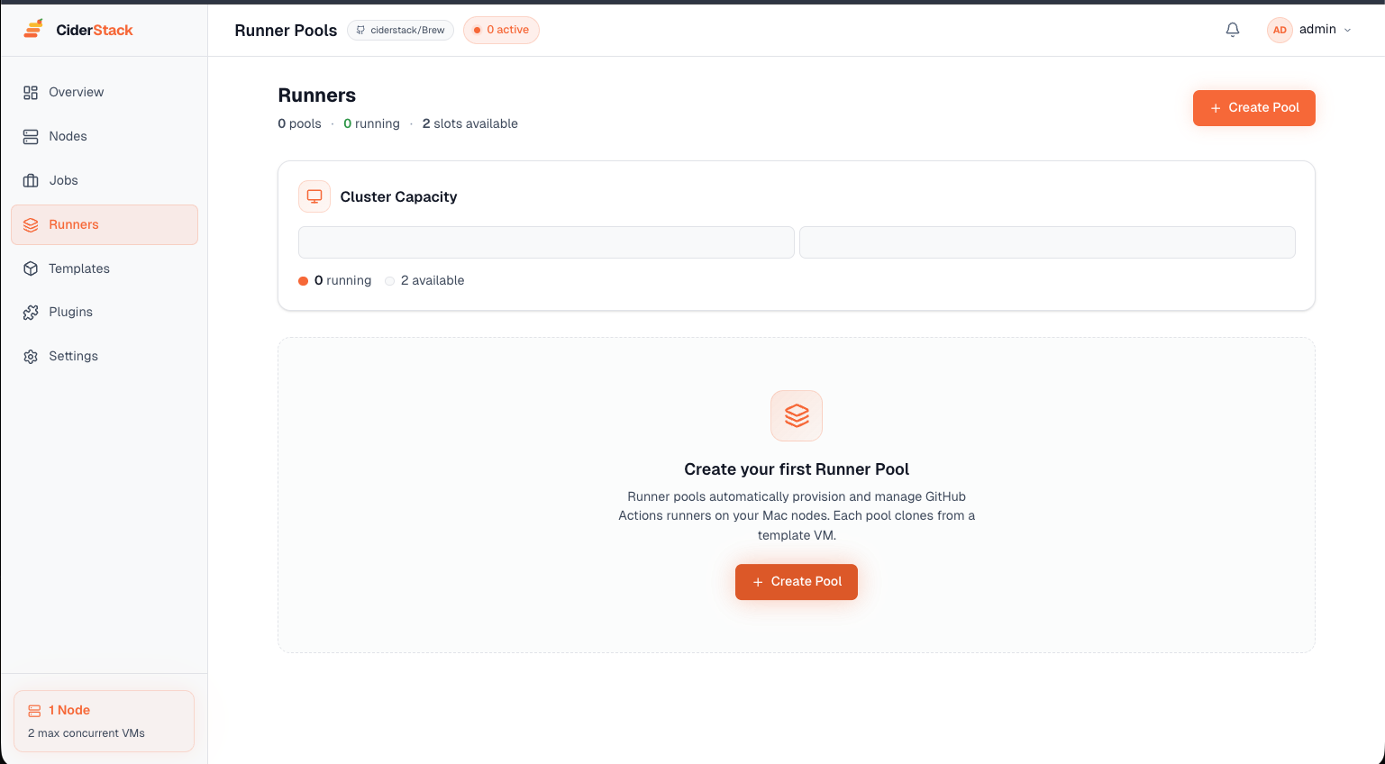 Brew Runner Pools Dashboard